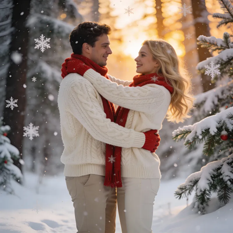 Нейрофотосессия зимняя: волшебная зимняя фотосессия после AI