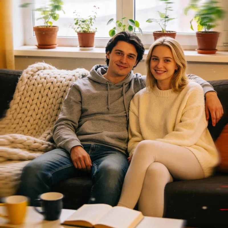 Нейрофотосессия семейная: исходное бытовое фото до AI генерации