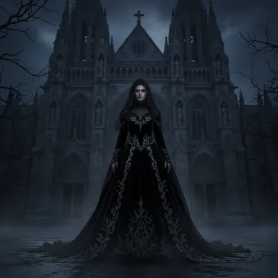 AI фотосессия — готический портрет
