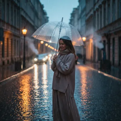 Генерация фотосессии под дождём