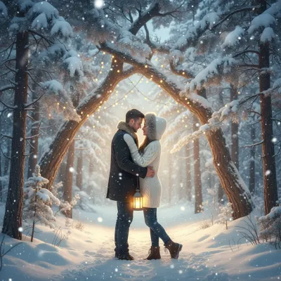 AI зимняя фотосессия