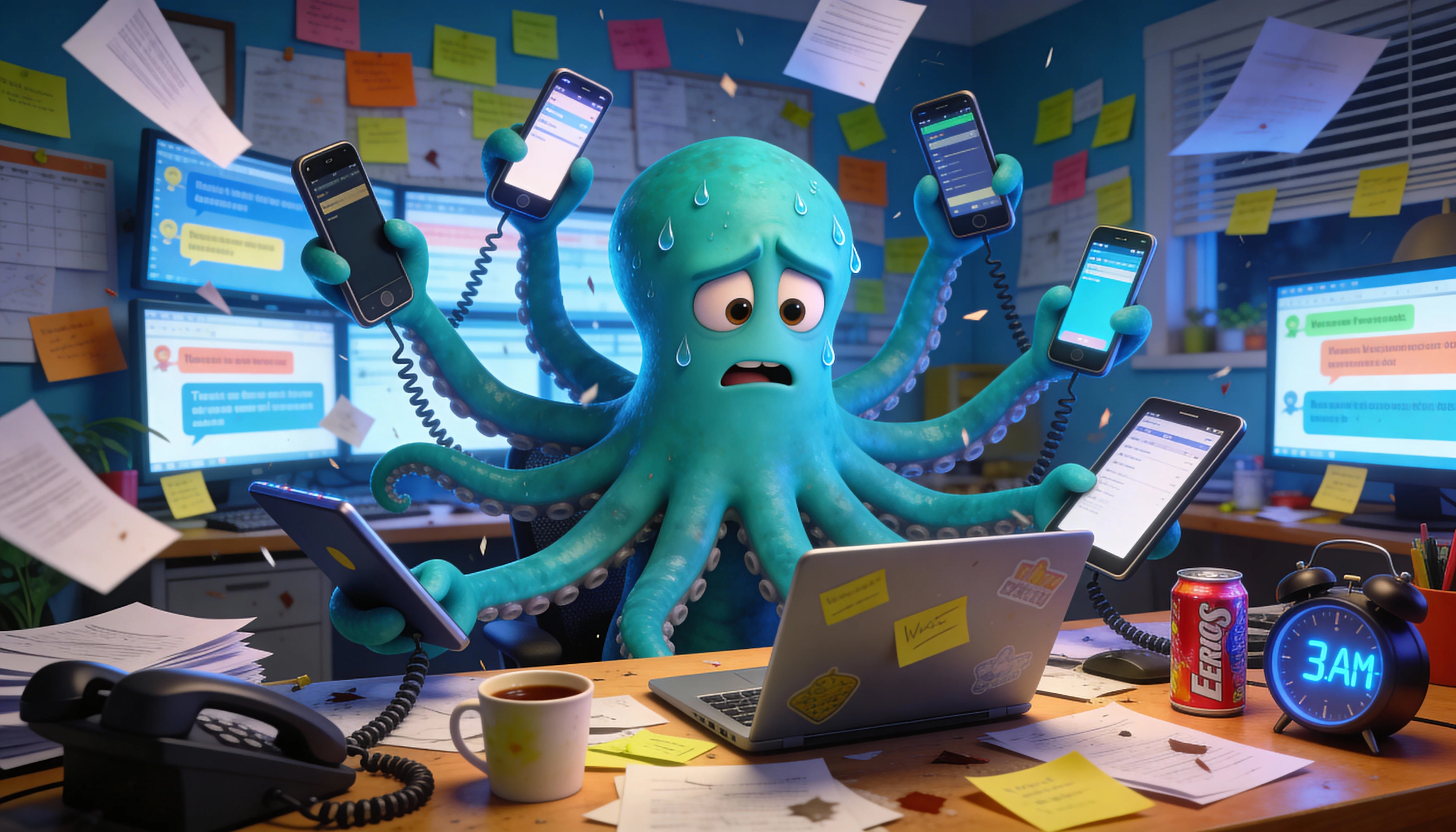 Октавио завален задачами по ведению соцсетей вручную