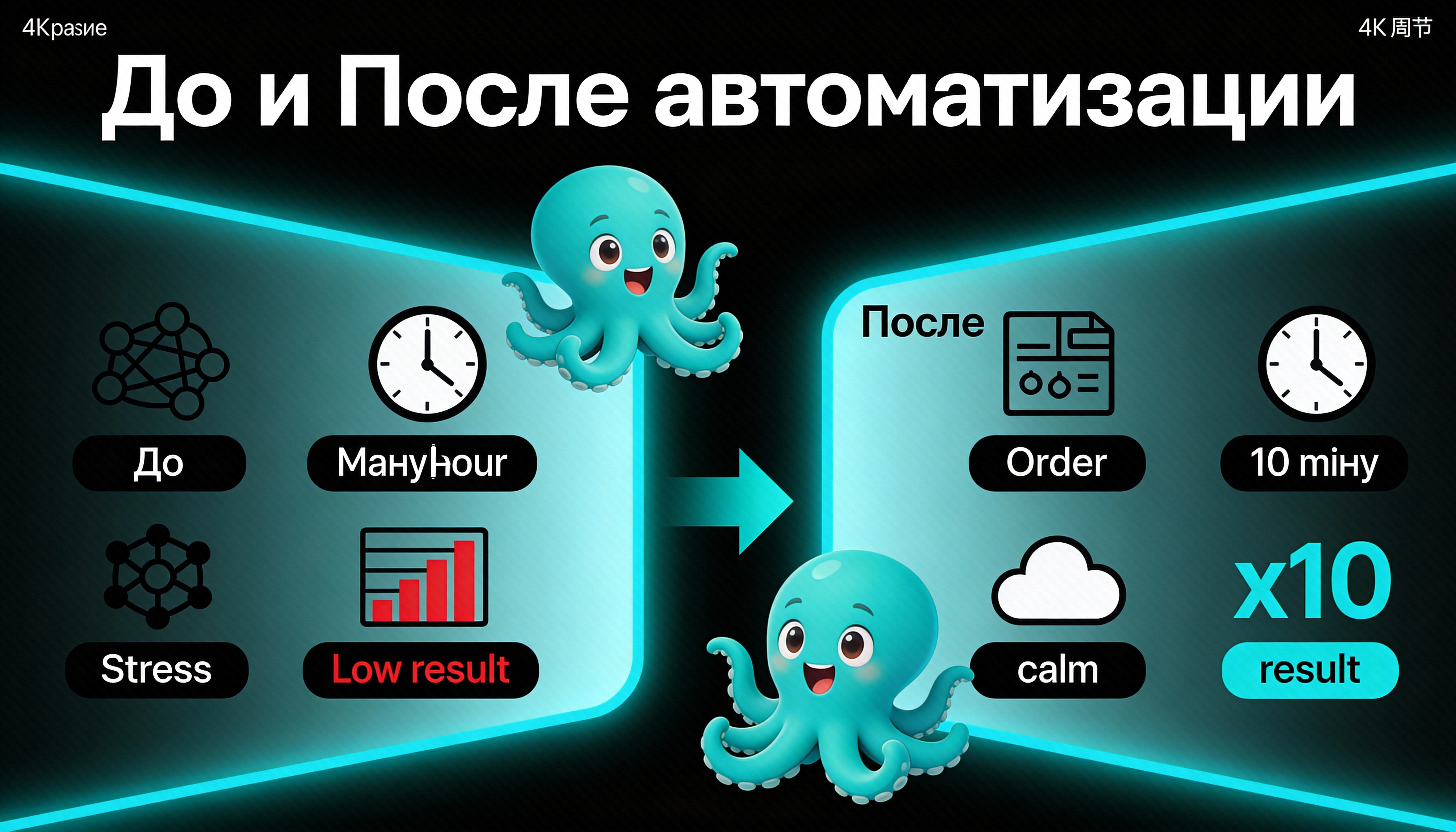 Инфографика: Сравнение До/После