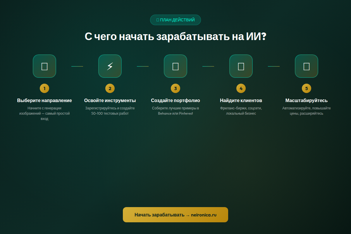 5 шагов к заработку на ИИ