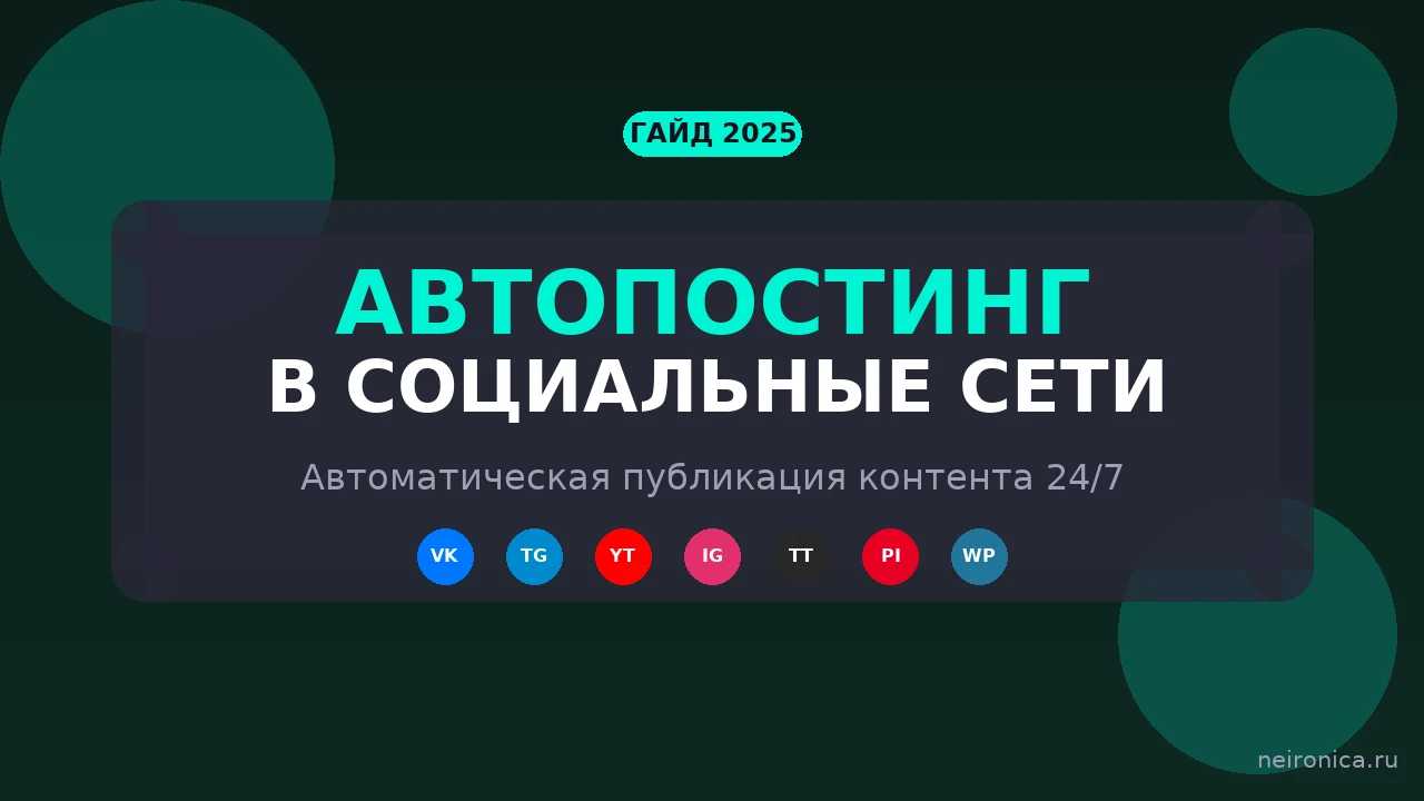 Автопостинг в социальные сети - автоматизация SMM