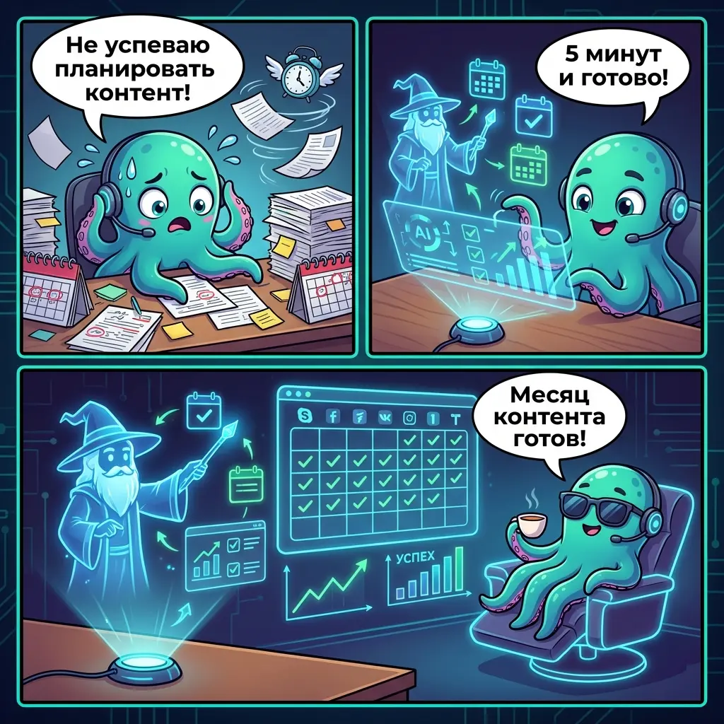 AI Генератор контент-плана: создай месяц контента за 5 минут