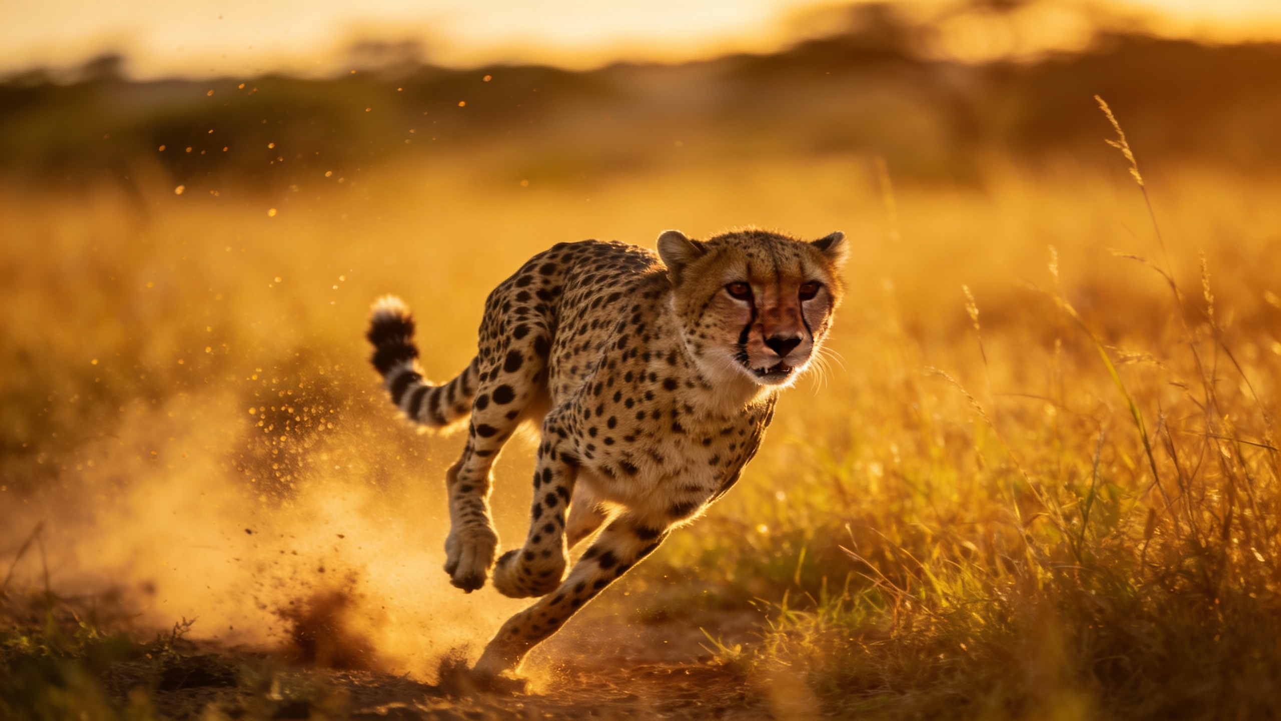Гепард в саванне - исходное изображение
