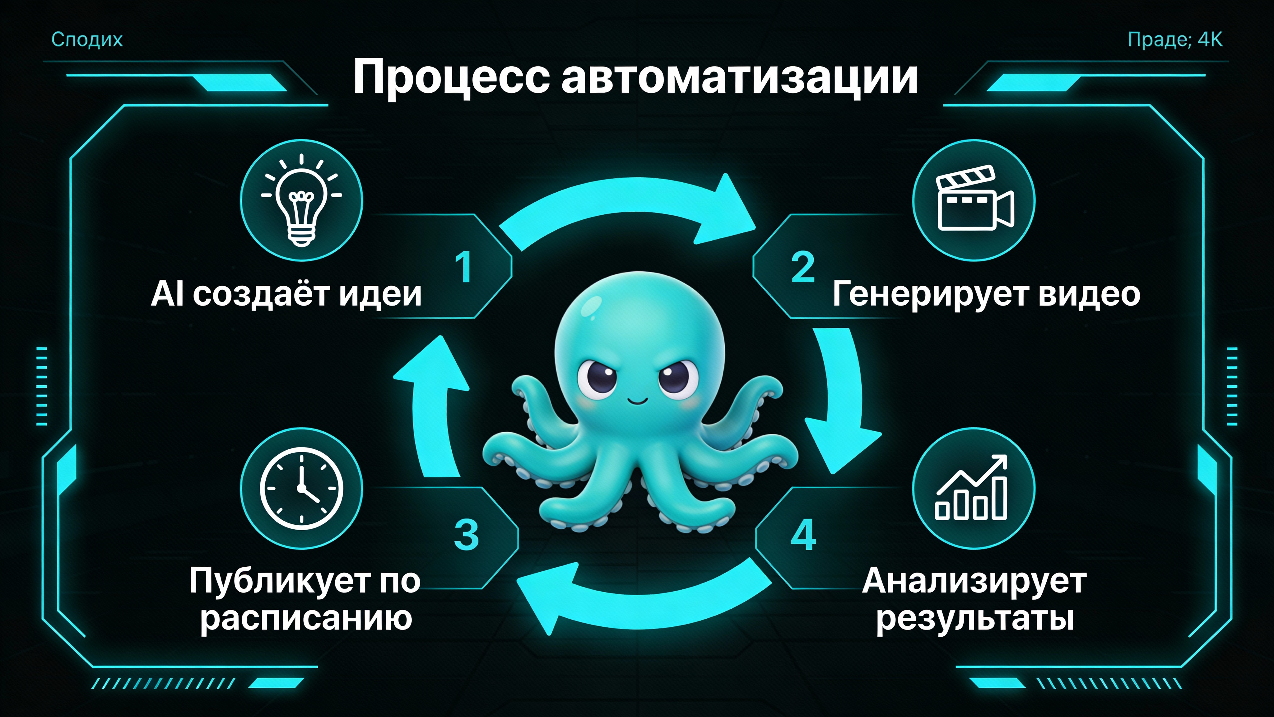 Инфографика: Процесс автоматизации YouTube канала