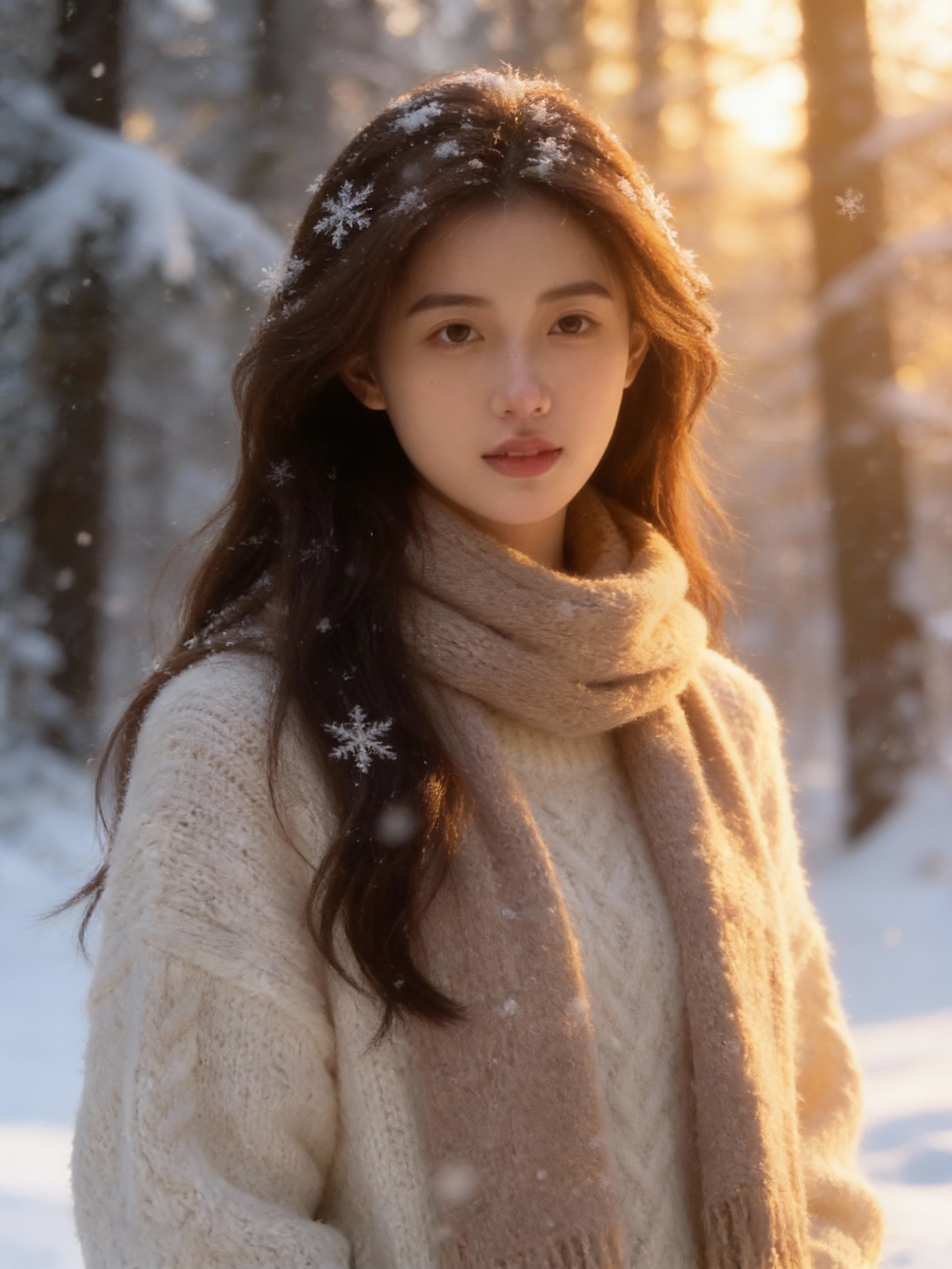 После: Атмосферный зимний портрет