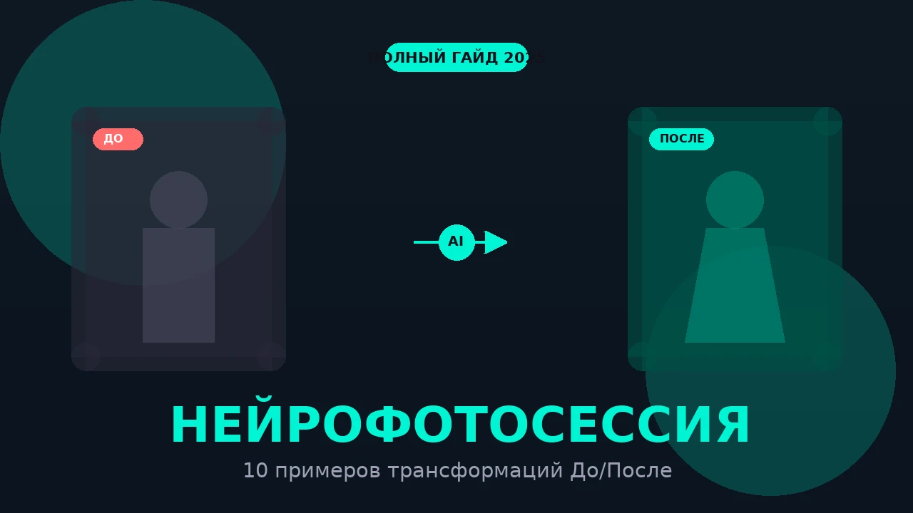 Нейрофотосессия: 10 примеров трансформаций До/После с AI