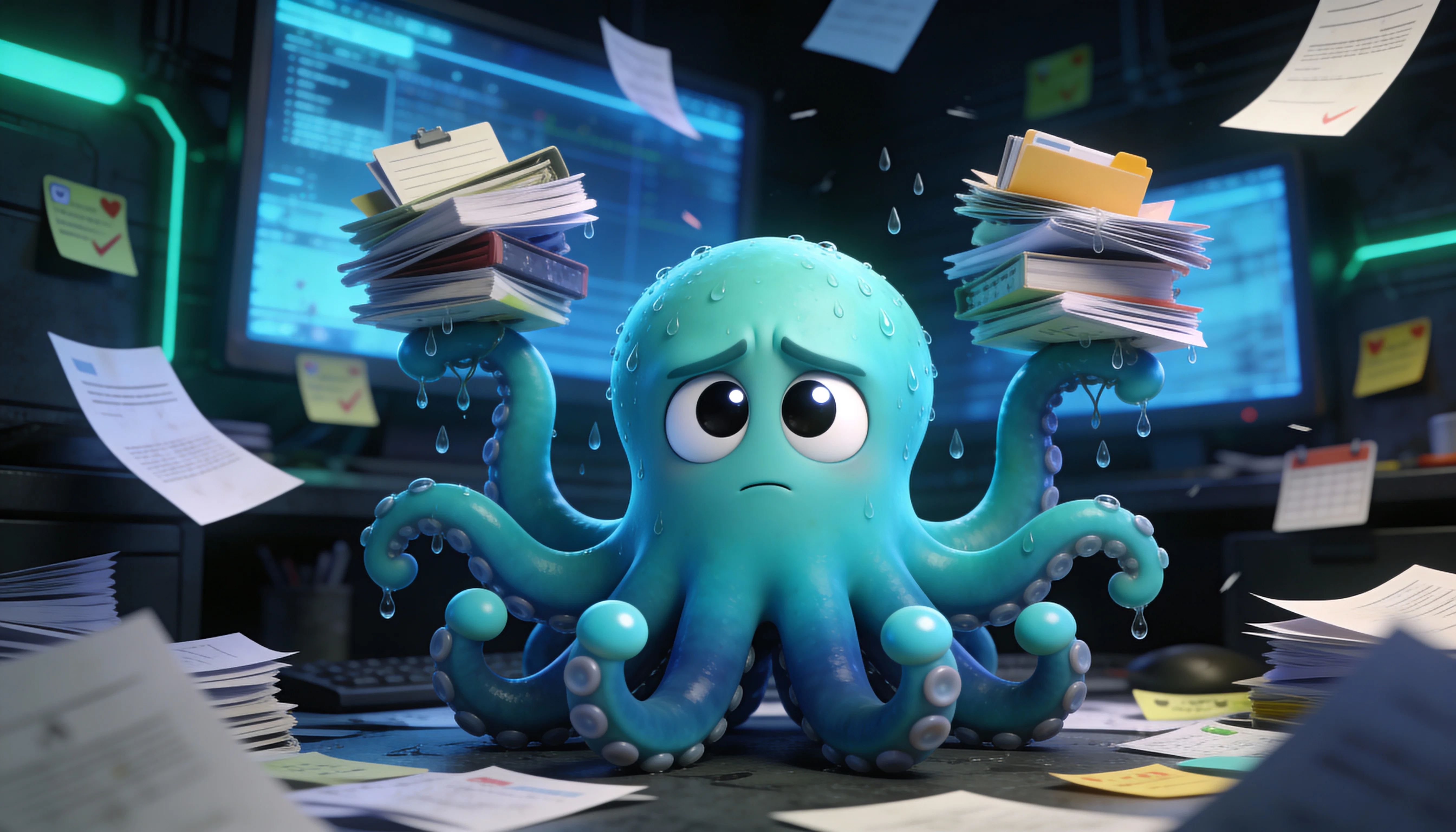 Октавио борется с водяным знаком на видео