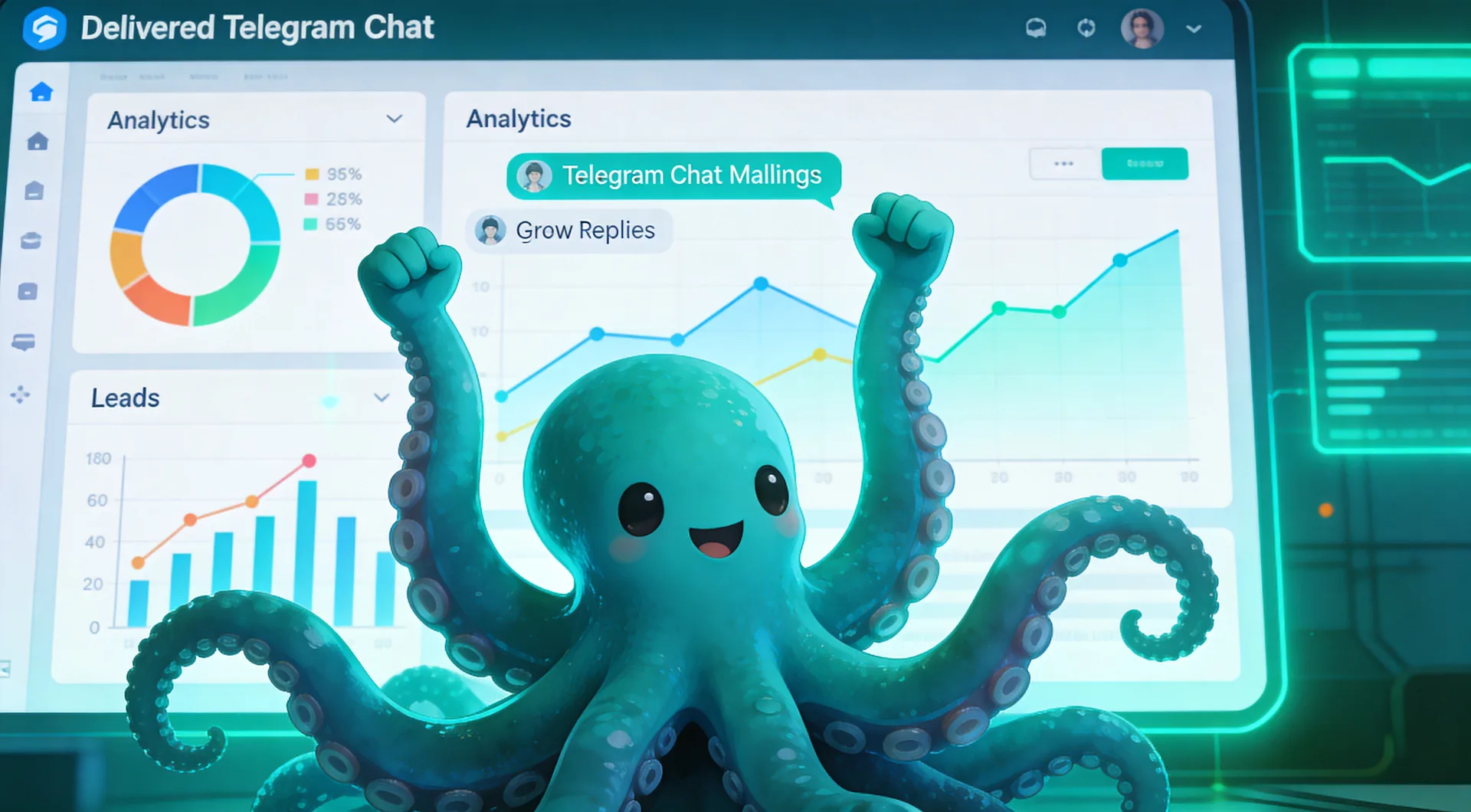 Аналитика рассылки по чатам Telegram