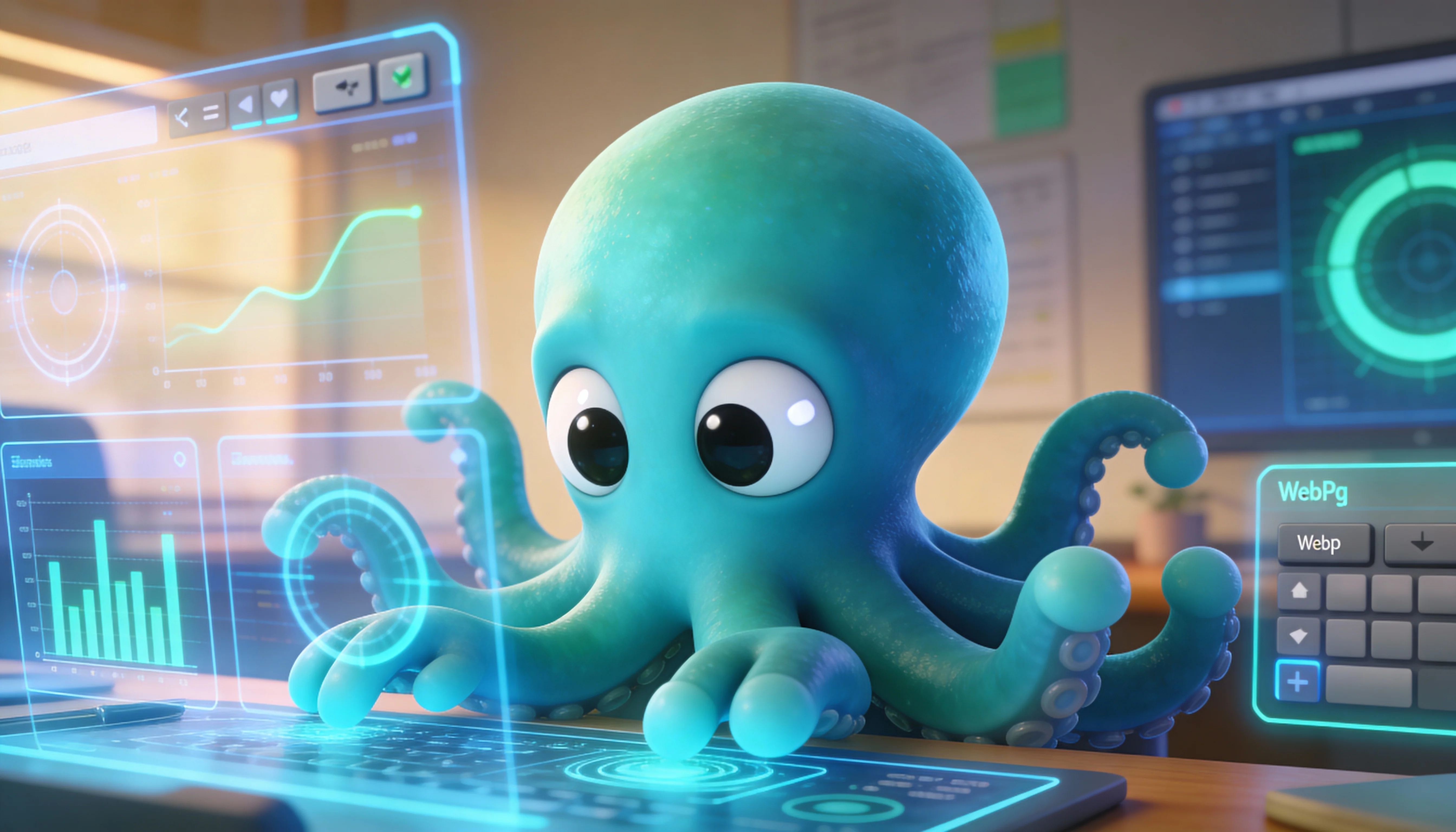 Октавио использует инструменты upscaling и шумодава